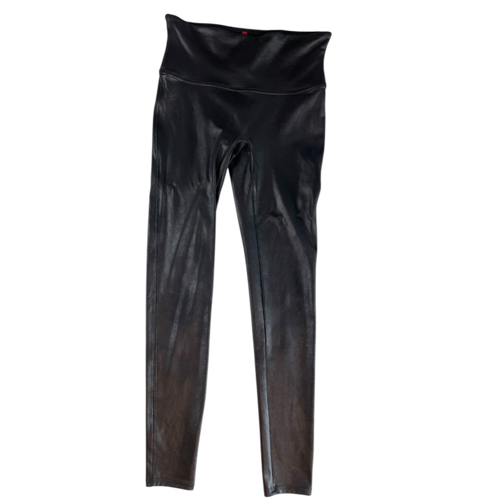 Spanx Faux Leather Black Leggings - Size Medium